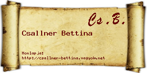 Csallner Bettina névjegykártya