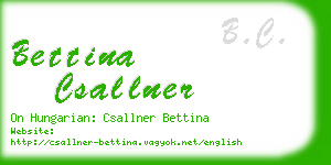 bettina csallner business card